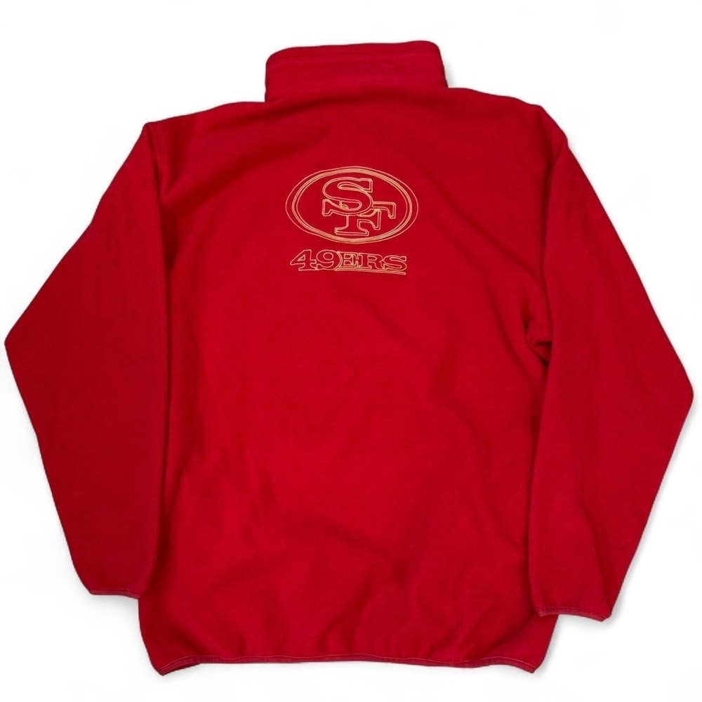 San Francisco 49ers 1/4 Zip Red Fleece Sweatshirt Adult Size 2X Sportswear NFL - Picture 2 of 3